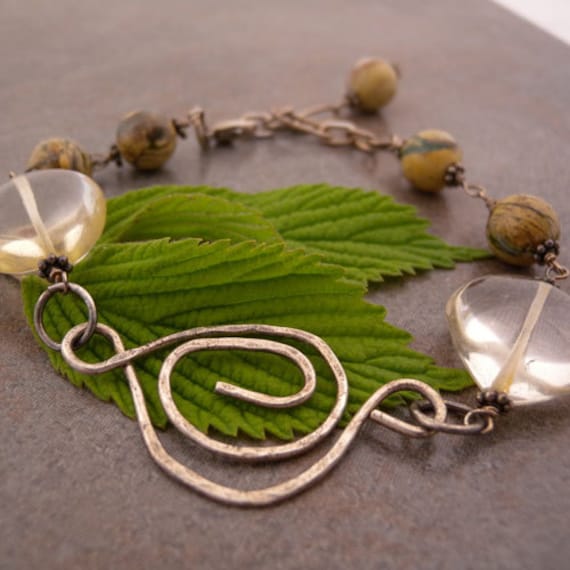 Verdit Und Citrin Sterling Silber Spiral Gliederarmband Verdit Und Citrin Sterling Silber Spiral Gliederarmband von canterburyvines