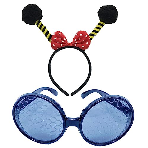 Cartoon Tier Stirnbänder Honigbiene Haar Hoop und Tier Brille Cosplay Haarband für Erwachsene Kinder Bühne Haar Zubehör von caoxhenr