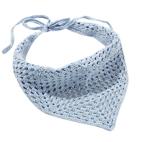 Gestricktes Stirnband für Frauen Häkeln Haar Bandana Stretch Turban Einfarbig Häkeln Ethnischen Stil Krawatte Kopf Wrap Stirnband von caoxhenr