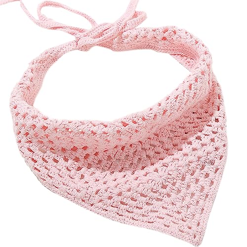 Gestricktes Stirnband für Frauen Häkeln Haar Bandana Stretch Turban Einfarbig Häkeln Ethnischen Stil Krawatte Kopf Wrap Stirnband von caoxhenr