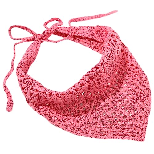 Gestricktes Stirnband für Frauen Häkeln Haar Bandana Stretch Turban Einfarbig Häkeln Ethnischen Stil Krawatte Kopf Wrap Stirnband von caoxhenr