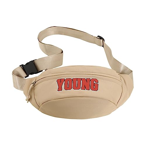 Hüfttasche Oxford Fanny Pack Große Kapazität Mode Gürteltasche Brusttasche Frauen Vielseitige Crossbody Hüfttasche Umhängetasche, Kh, 12.99x3.15x5.91in von caoxhenr