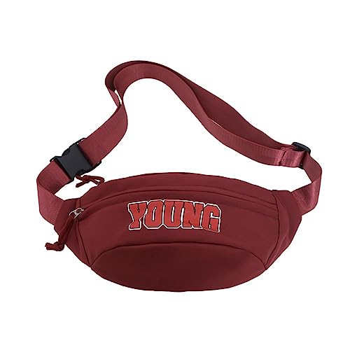 Hüfttasche Oxford Fanny Pack Große Kapazität Mode Gürteltasche Brusttasche Frauen Vielseitige Crossbody Hüfttasche Umhängetasche, R, 12.99x3.15x5.91in von caoxhenr