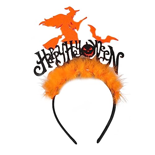 Shinning Pailletten Hexe Stirnband Plüsch Haar Hoop Halloween Party Kopfschmuck Cosplay Haarschmuck für Damen Teenager von caoxhenr