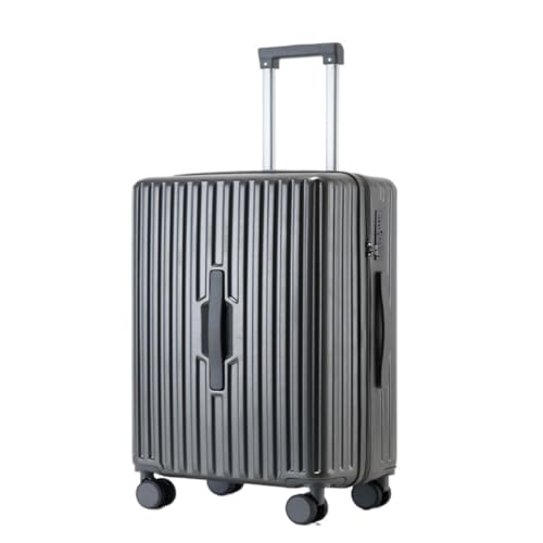 caoxinlei Koffer 20-Zoll-Multifunktions-Passwort 24-Trolley-Koffer for Männer und Frauen, Leichter Koffer, frischer Koffer Suitcase (Color : Gray, Size : 24in) von caoxinlei