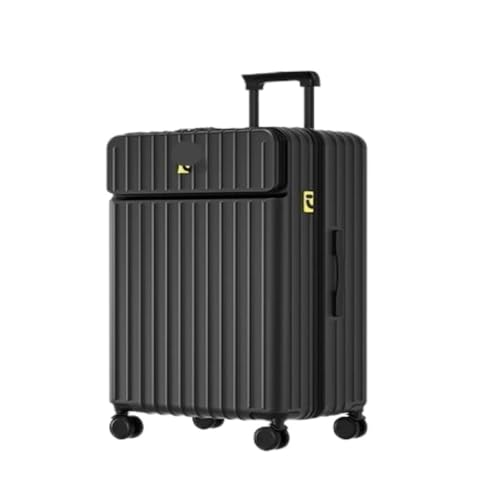 caoxinlei Koffer 20-Zoll-Trolley-Koffer for Männer Und Frauen, 24-Zoll-Geschenk-Trolley-Koffer, Business-Boarding-Koffer Suitcase (Color : Black, Size : 20in) von caoxinlei