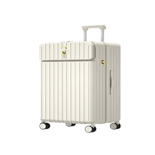 caoxinlei Koffer 20-Zoll-Trolley-Koffer for Männer Und Frauen, 24-Zoll-Geschenk-Trolley-Koffer, Business-Boarding-Koffer Suitcase (Color : White, Size : 24in) von caoxinlei