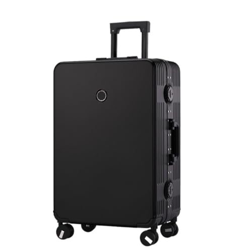 caoxinlei Koffer Koffer, Aluminiumrahmen, Universal-Rad-Trolley, Business-Koffer, Herren-Passwort-Boarding-Koffer Suitcase (Color : Black, Size : 22in) von caoxinlei