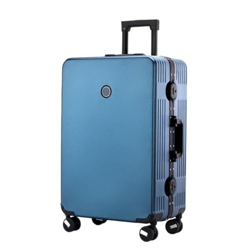 caoxinlei Koffer Koffer, Aluminiumrahmen, Universal-Rad-Trolley, Business-Koffer, Herren-Passwort-Boarding-Koffer Suitcase (Color : Blue, Size : 22in) von caoxinlei