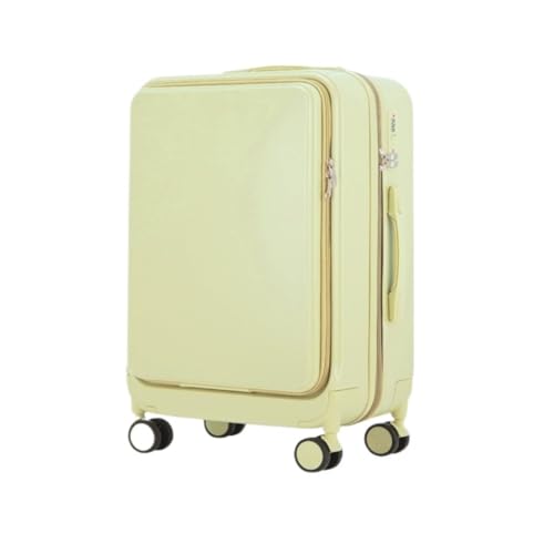 caoxinlei Koffer Multifunktionaler Koffer-Trolley for Männer, Robuster Und Langlebiger Studenten-Universal-Rad-Passwort-Koffer Suitcase (Color : Yellow, Size : 22in) von caoxinlei
