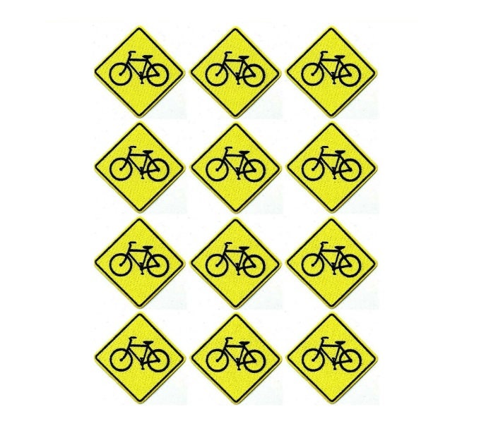 Fahrradschild Patch 12Er Set [Share The Road] Fahrrad Bike Biking Team Racing Peloton Pack Race Tour Street Road Patches von capcollectibles