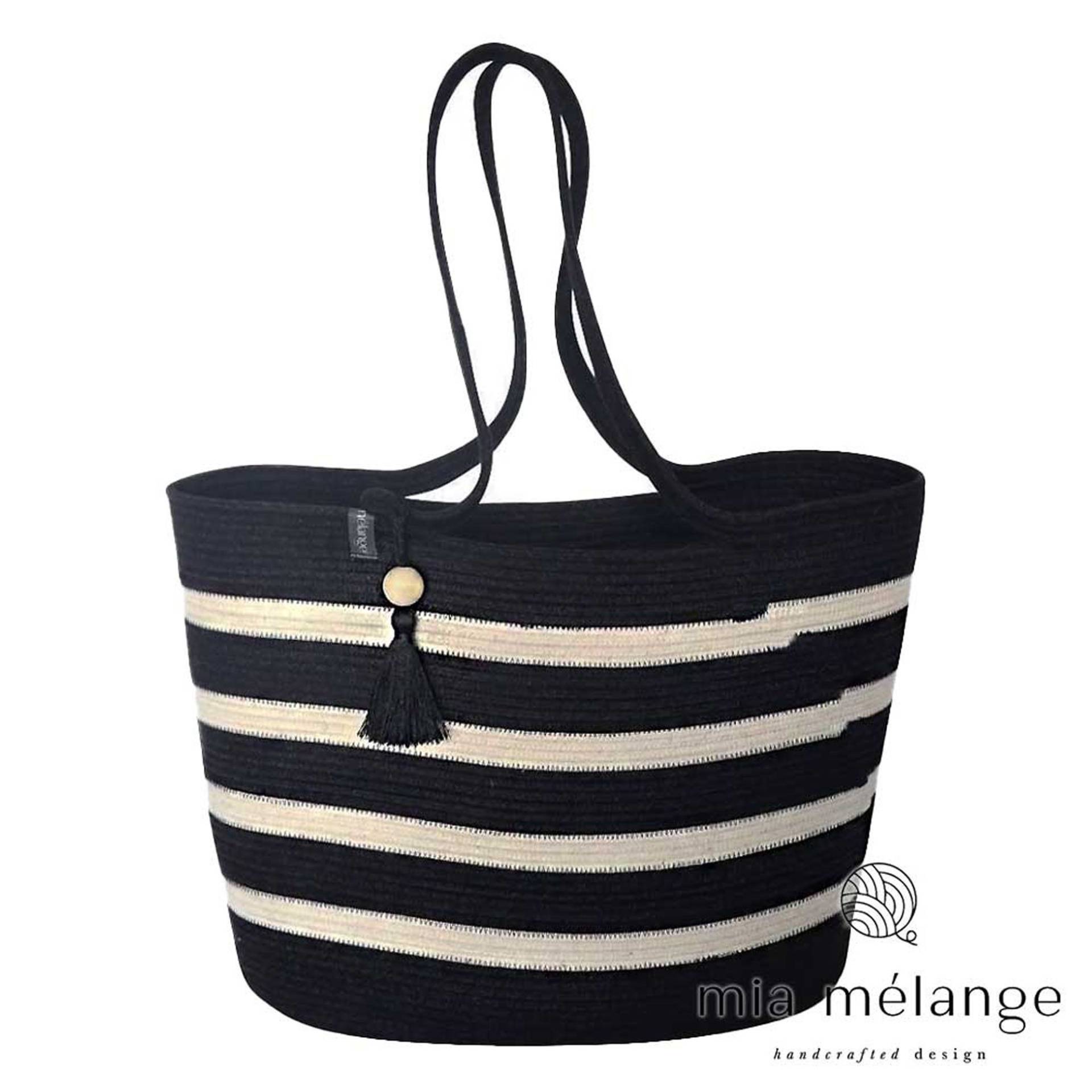 Mia Mélange Einkaufstasche - Black Liquorice Kollektion von capsunshop