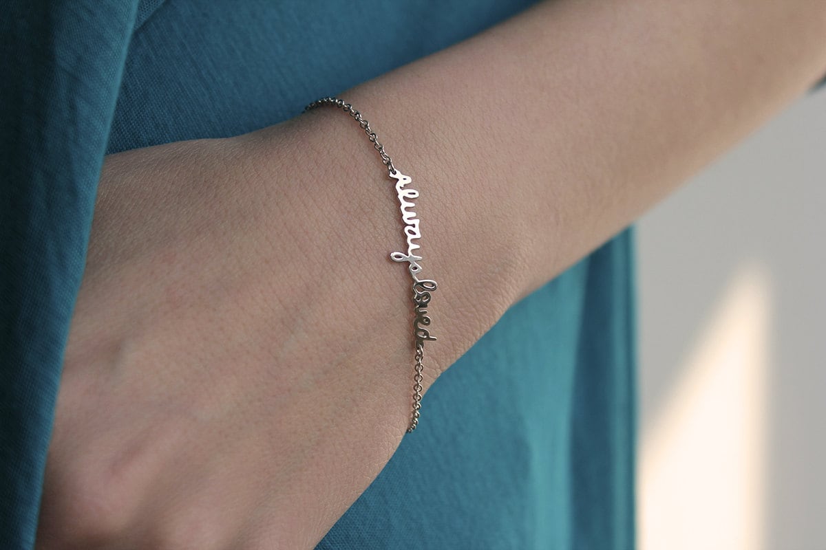 Handschrift Armband, Signatur Namensarmband, Personalisiertes Jubiläumsarmband von capucinne