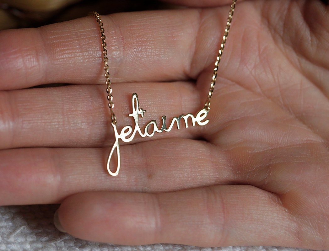 Personalisierte Halskette, Personalisierter Schmuck, Mutter Gold Signatur Großmutter & Jahrestag Erinnerung Name Liebe Halskette von capucinne