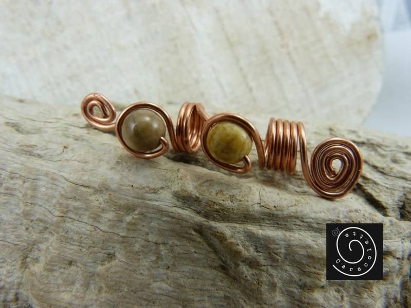 Dreadlocks Beads, Dreadperle "Foss"Versteinertes Holz, Dreadschmuck, Rastabeads, Braids Dreadlocks Beads, Dreadperle "Foss"Versteinertes Holz, Dreadschmuck, Rastabeads, Braids von caracoletta