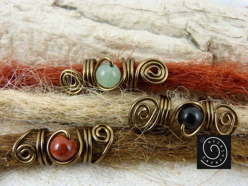 Dreadlocks Schmuck, Dreadperlen, Rastabeads Set 3stck. Dreadschmuck Mit Edelsteinen Dreadlocks Schmuck, Dreadperlen, Rastabeads Set 3stck. Dreadschmuck Mit Edelsteinen von caracoletta