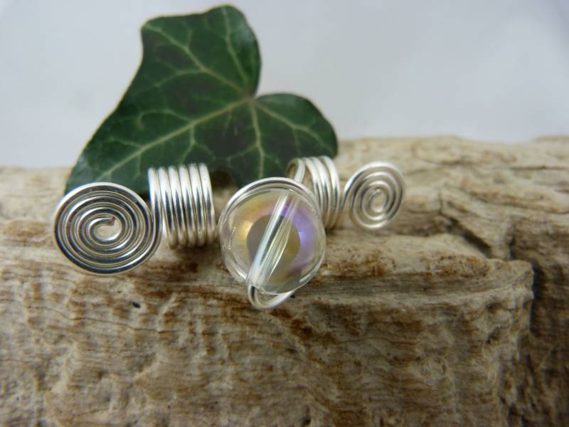 Dreadperle Silber Mit Grosser Angelaura Kristallperle Dreadperle Silber Mit Grosser Angelaura Kristallperle von caracoletta