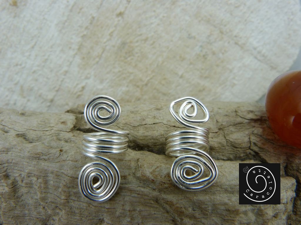 Dreads Jewelry, 2 Dreadbeads Silver Plated, Handmade Dreadlocs Beads Dreads Jewelry, 2 Dreadbeads Silver Plated, Handmade Dreadlocs Beads von caracoletta