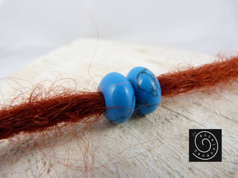 Dreadschmuck, Dreadperlen, Rastaperlen, Dreadlocks Schmuck 2Er Set Magnesit Türkis Dreadschmuck, Dreadperlen, Rastaperlen, Dreadlocks Schmuck 2Er Set Magnesit Türkis von caracoletta