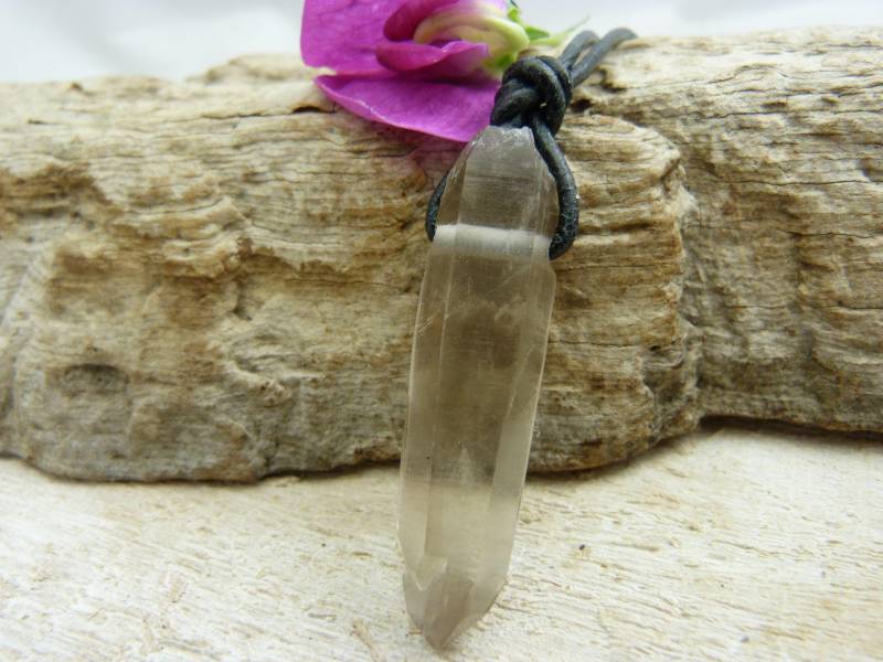 Rauchquarzspitze Naturbelassen, Rohkristall Spitze, Rauchquarz Halskette Lederband, Twin Kristall, Geschenk Für Männer Rauchquarzspitze Naturbelassen, Rohkristall Spitze, Rauchquarz Halskette Lederband, Twin Kristall, Geschenk Für Männer von caracoletta