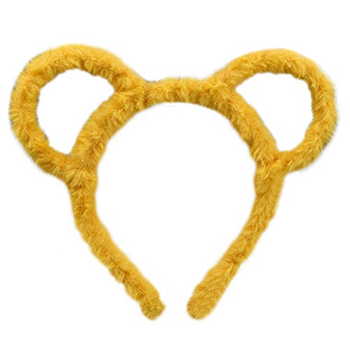 caralin Dickes Plüsch-Stirnband für Damen, Winter, rund, Bärenohren, Make-up, Haarband, Bandana, Gelb caralin Dickes Plüsch-Stirnband für Damen, Winter, rund, Bärenohren, Make-up, Haarband, Bandana, Gelb von caralin