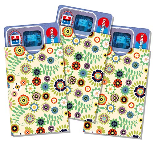 cardbox Motiv Retroblumen beige - 3 Stück - Kartenhülle für Führerscheine, Gutscheinkarten, Geschenkgutscheine UVM. - Material: KARTON /// Vorderseite: hellblau, Rückseite: rosa cardbox Motiv Retroblumen beige - 3 Stück - Kartenhülle für Führerscheine, Gutscheinkarten, Geschenkgutscheine UVM. - Material: KARTON /// Vorderseite: hellblau, Rückseite: rosa von cardbox