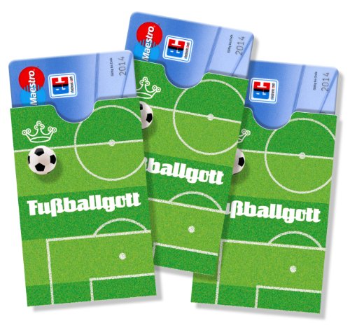 cardbox Motiv: Fußballgott /// 3er Set /// Karten- und Ausweishüllen für Fußballfans von cardbox