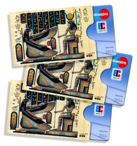 cardbox Motiv: Pharao/ÄGYPTEN (cb Nr. 090) /// 3er Set /// Ausweishüllen, Scheckkartenhüllen, Kreditkartenhüllen, Führerscheinhüllen von cardbox