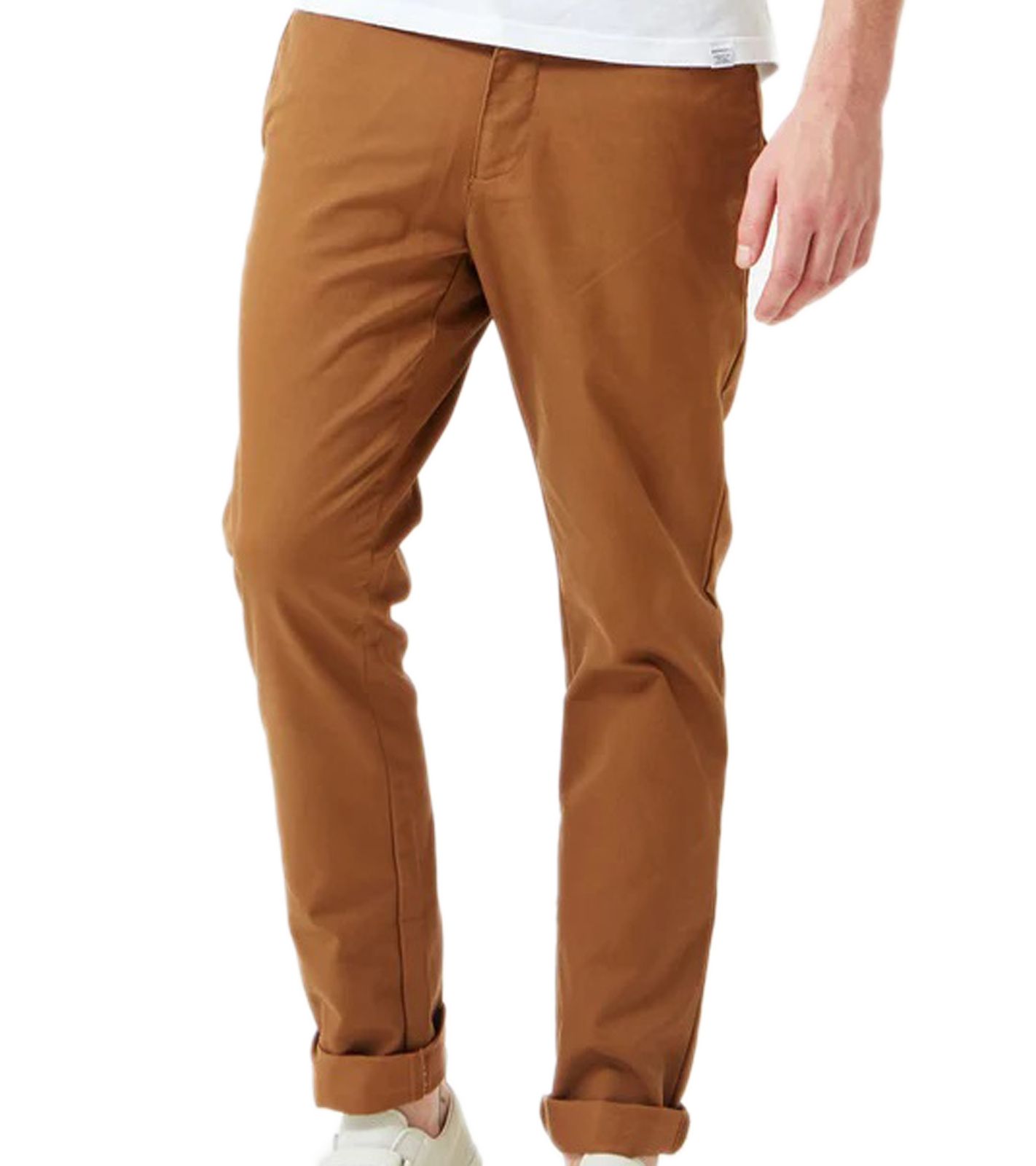 carhartt Lamar Herren Chino-Hose Slim Fit Business-Hose mit Logo-Patch I003367 2079 Braun von carhartt