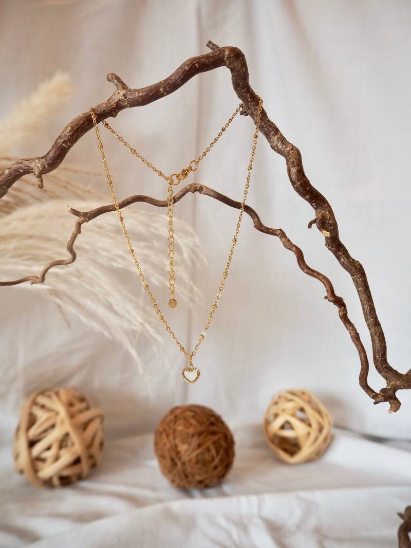 Einzigartige Feine Kette Mit Herzanhänger/Geschenkidee Freundin Ostergeschenk Valentinstagsgeschenk Besonderer Schmuck von carinomiojewellery