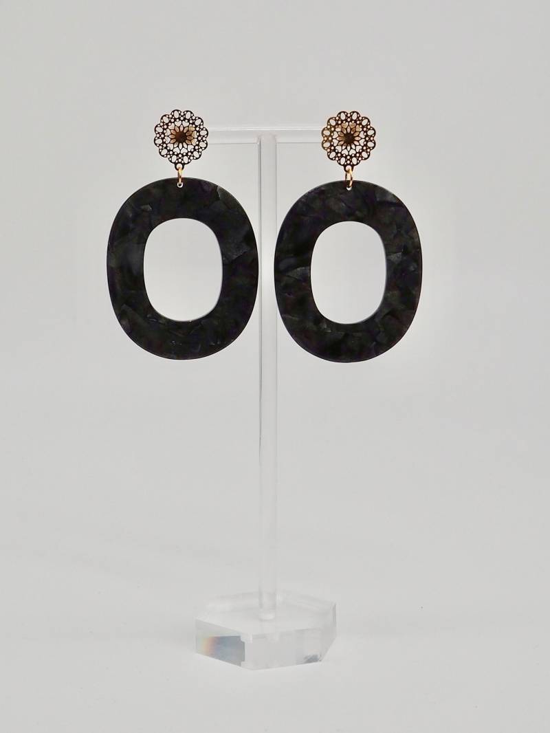 Einzigartige Statement Ohrringe Mit Resin-Ornament/Eleganter Alltagsschmuck Geschenkidee Freundin Trachtenschmuck von carinomiojewellery