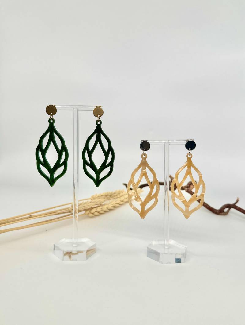 Einzigartige Statement Ohrringe Mit Resin-Ornament/Geburtstagsgeschenk Trachtenschmuck Besondere Geschenkidee Herbstohrringe von carinomiojewellery