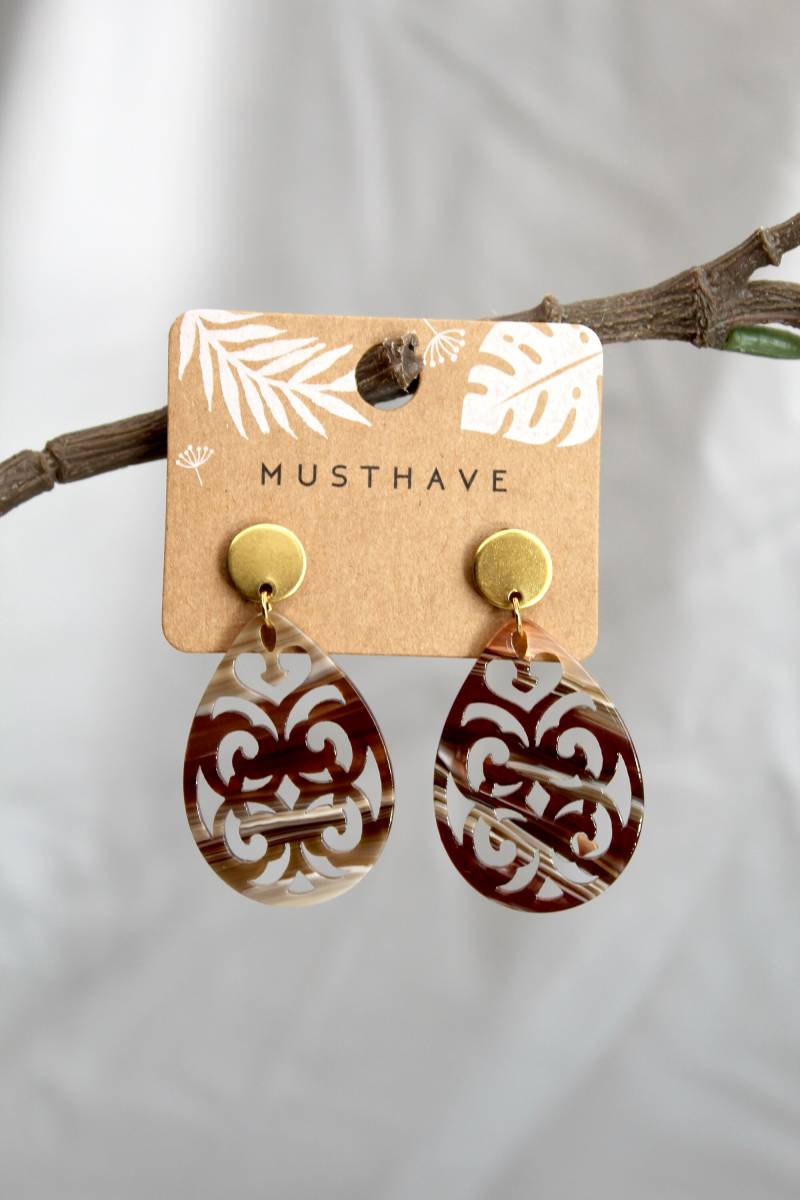 Einzigartige Statement Ohrringe Mit Resin-Ornament/Geschenkidee Freundin Trachtenschmuck Geburtstagsgeschenk Leichte von carinomiojewellery