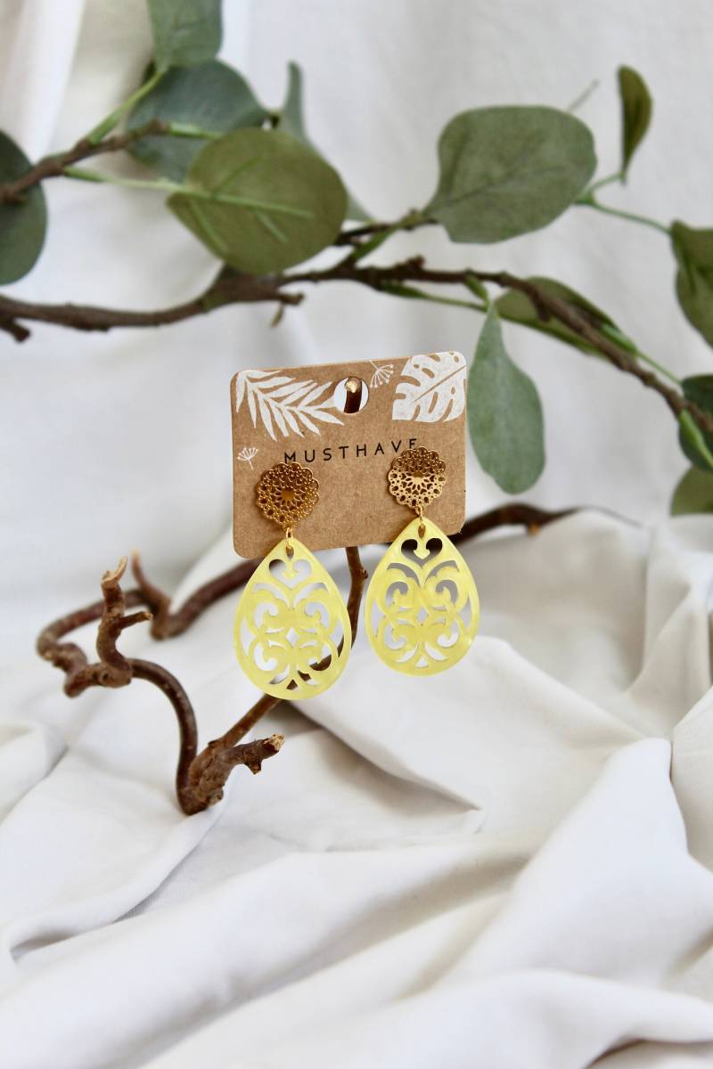 Einzigartige Statement Ohrringe Mit Resin-Ornament Tropfen/Leichte Ohrringe/ Geschenkidee Frau Trachtenschmuck von carinomiojewellery