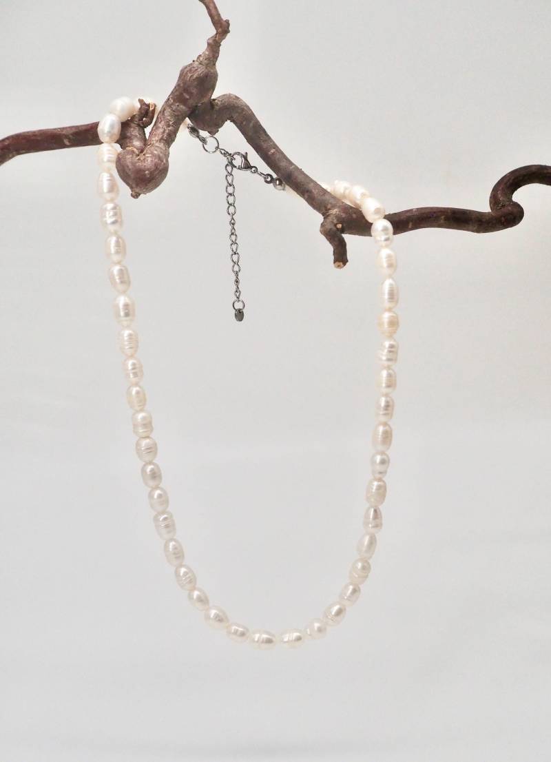 Handgemachte Halskette Mit Echten Süßwasserperlen/Valentinstagsgeschenk Geschenkidee Freundin Weihnachtsgeschenk Besonderer Schmuck von carinomiojewellery