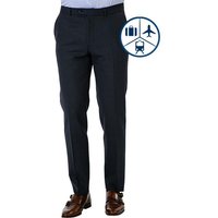 Carl Gross Herren Hose blau Woll-Stretch von carl gross