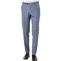 Carl Gross Herren Hose blau Schurwolle meliert von carl gross