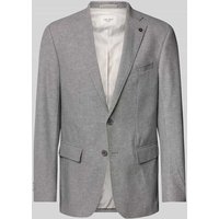 Carl Gross Regular Fit Sakko aus Baumwoll-Leinen-Mix Modell 'Theo' in Anthrazit, Größe 52 von carl gross