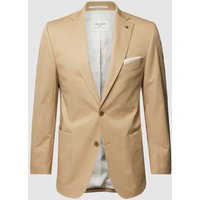 Carl Gross Slim Fit 2-Knopf-Sakko mit Reverskragen Modell 'Sander' in Beige, Größe 28 von carl gross