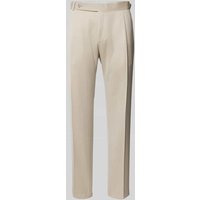 Carl Gross Slim Fit Anzughose mit Bügelfalten modell 'Tarson' in Beige, Größe 26 von carl gross