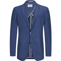 Carl Gross Teilgefüttertes Leinensakko mit Fischgrät-Muster von carl gross