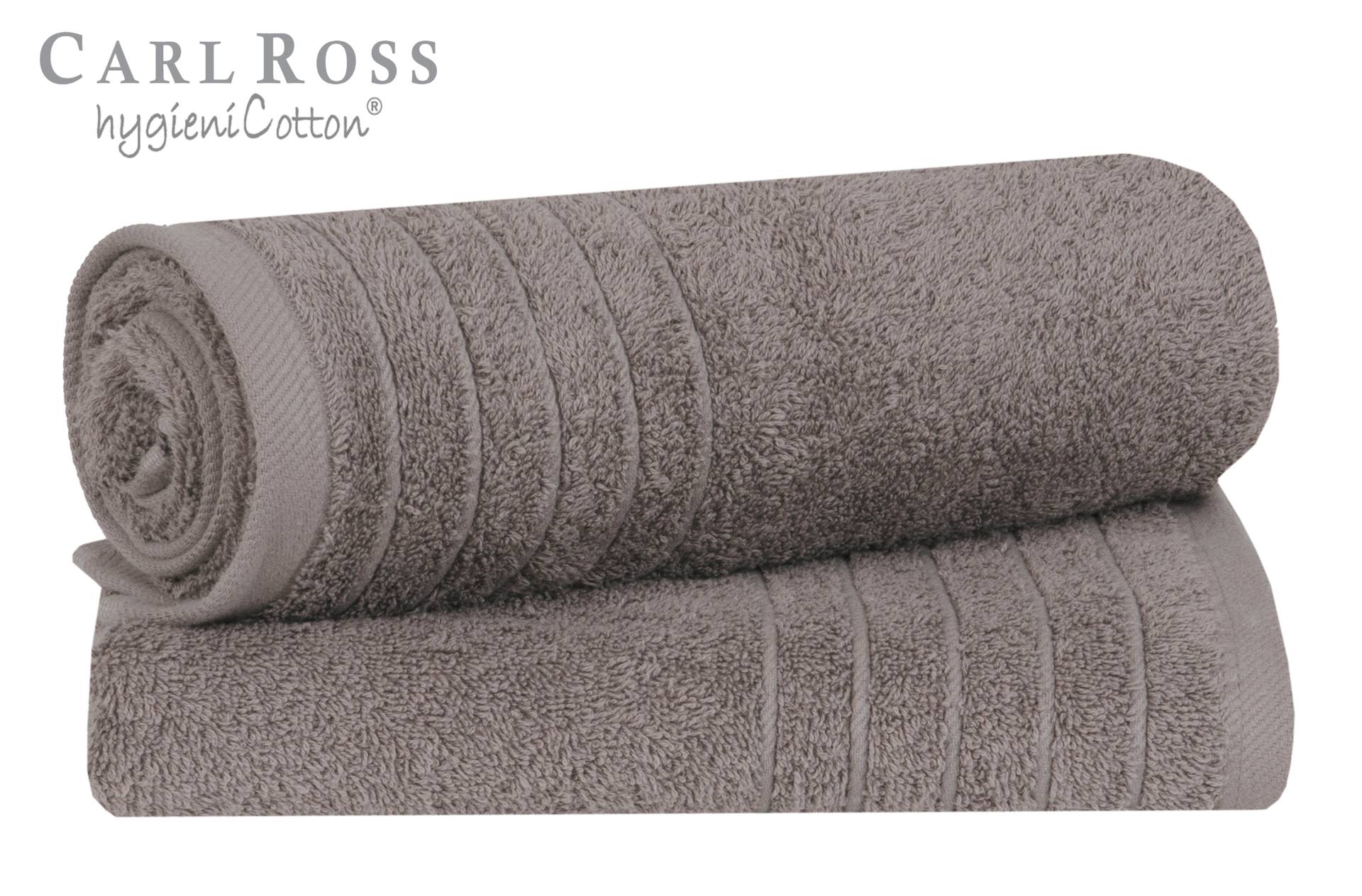 Carl Ross Handtuch "HygieniCotton", (2 St., 2er Set Handtücher 50 x 100 cm), mit 2 Aufhängekordeln von carl ross