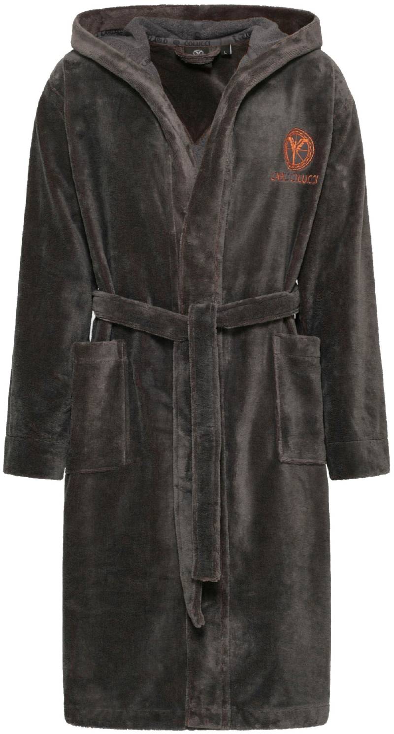 CARLO COLUCCI Bademantel "Kapuzen-Bademantel für Herren aus weicher Baumwolle" 1 Stk. tlg., MADE IN GREEN by OEKO-TEX von carlo colucci