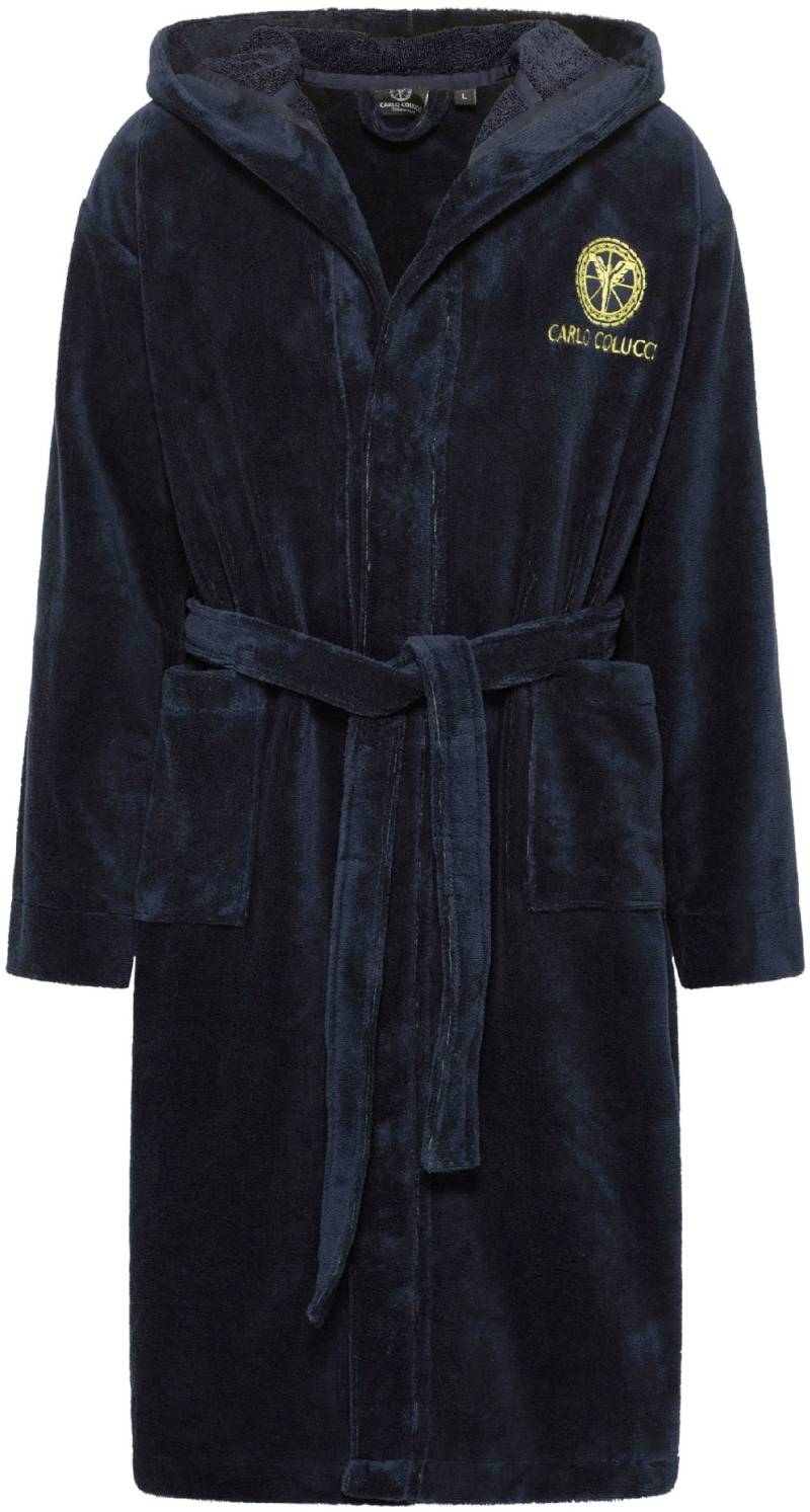 CARLO COLUCCI Bademantel "Kapuzen-Bademantel für Herren aus weicher Baumwolle" 1 Stk. tlg., MADE IN GREEN by OEKO-TEX von carlo colucci