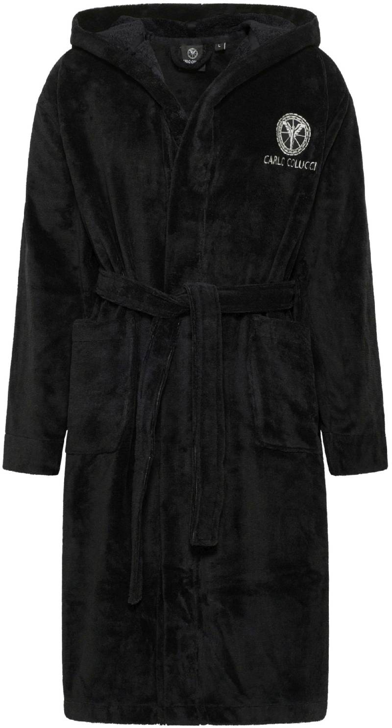 CARLO COLUCCI Bademantel "Kapuzen-Bademantel für Herren aus weicher Baumwolle" 1 Stk. tlg., MADE IN GREEN by OEKO-TEX von carlo colucci
