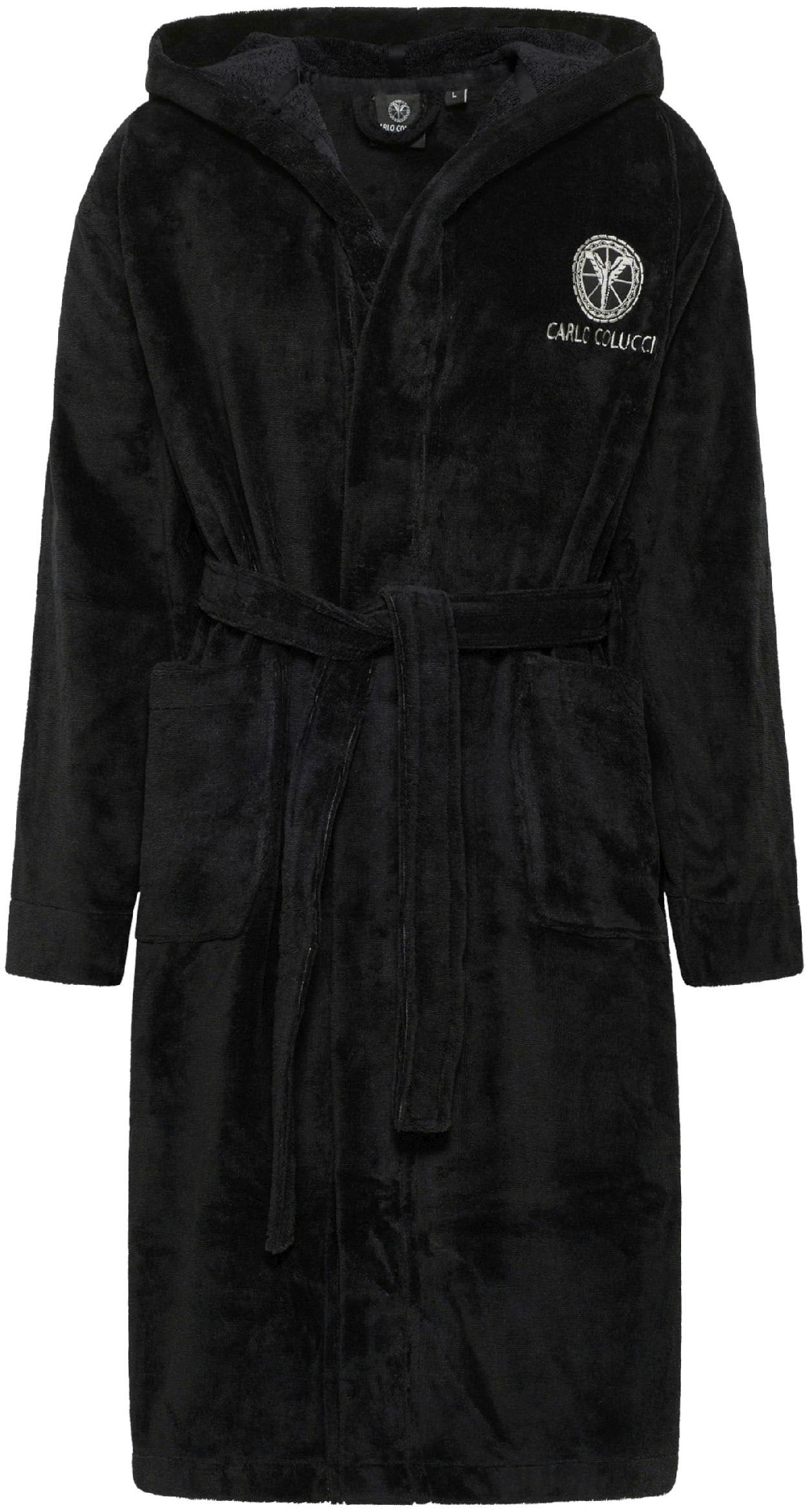 CARLO COLUCCI Bademantel "Kapuzen-Bademantel für Herren aus weicher Baumwolle" 1 Stk. tlg., MADE IN GREEN by OEKO-TEX von carlo colucci