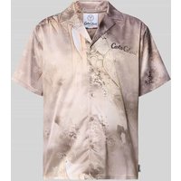 CARLO COLUCCI Oversized Freizeithemd mit Reverskragen in Beige, Größe L von carlo colucci
