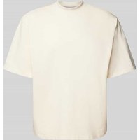CARLO COLUCCI Oversized T-Shirt mit Label-Print in Beige, Größe XXL CARLO COLUCCI Oversized T-Shirt mit Label-Print in Beige, Größe XXL von carlo colucci