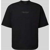 CARLO COLUCCI Oversized T-Shirt mit Label-Print in Black, Größe M CARLO COLUCCI Oversized T-Shirt mit Label-Print in Black, Größe M von carlo colucci