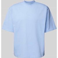 CARLO COLUCCI Oversized T-Shirt mit Label-Print in Hellblau, Größe XXL CARLO COLUCCI Oversized T-Shirt mit Label-Print in Hellblau, Größe XXL von carlo colucci